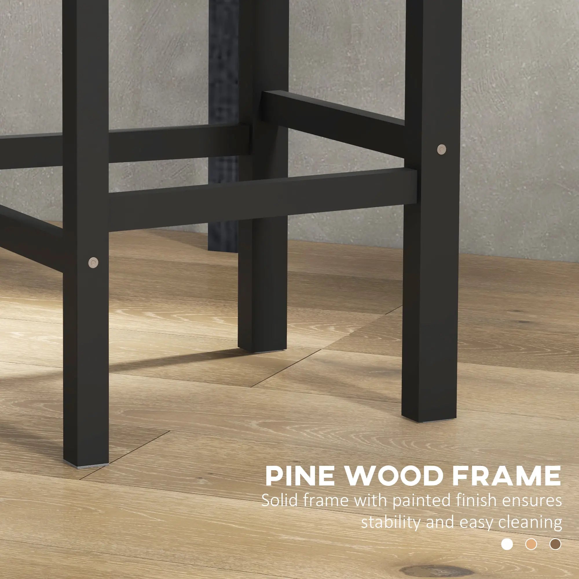 Farmhouse Counter Height Stools Set of 2, Solid Wood, Kitchen Island Bar Stools at Gallery Canada