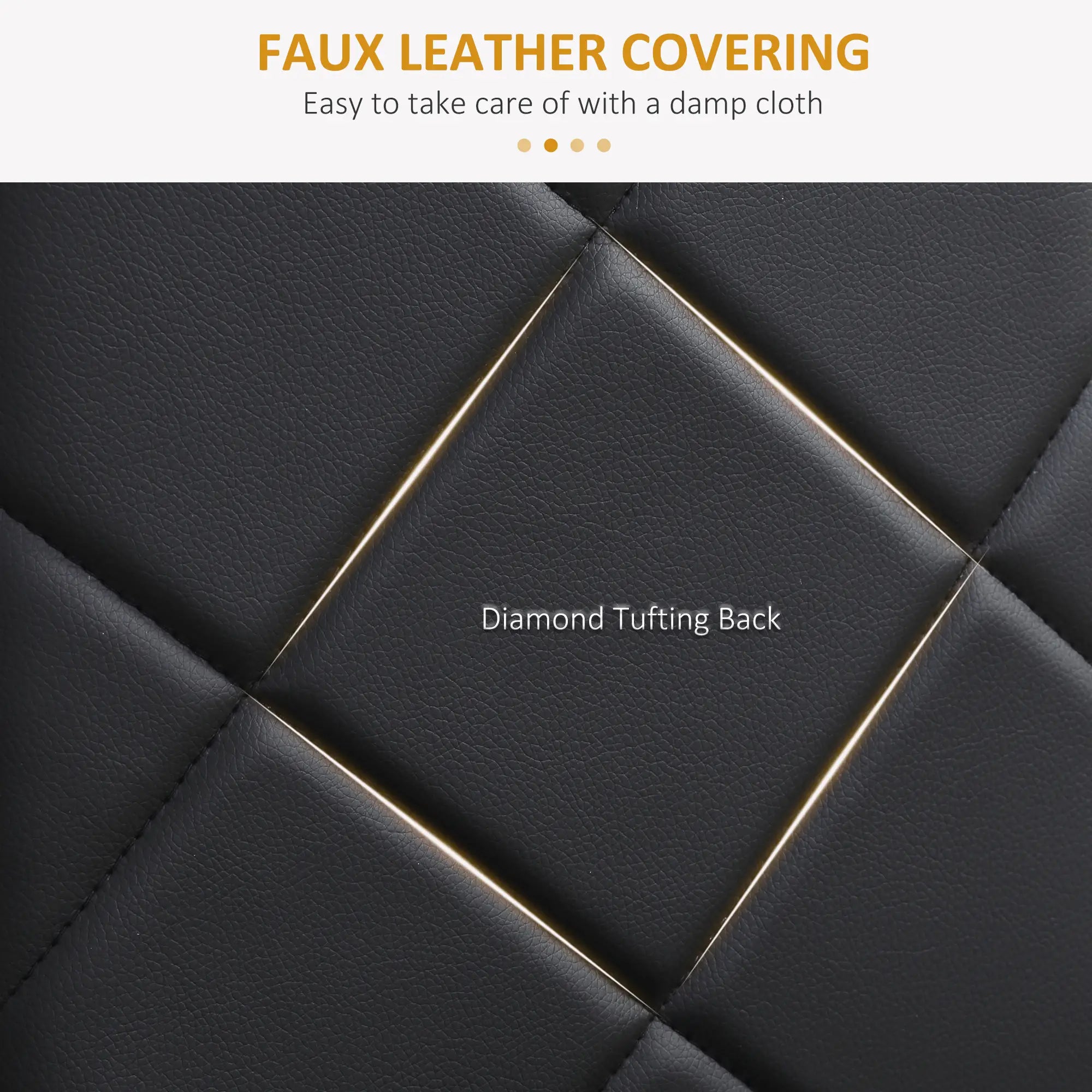 Dining Chairs Set of 4, Modern High Back, Faux Leather, Steel Legs, Black Bar Stools at Gallery Canada