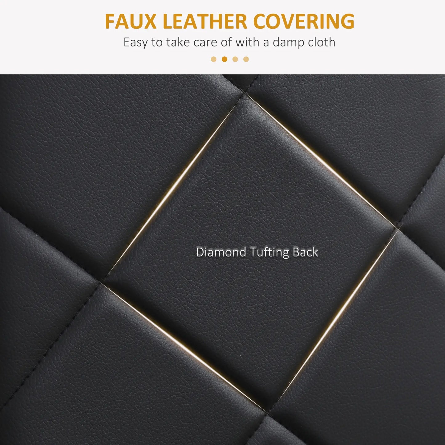 Dining Chairs Set of 4, Modern High Back, Faux Leather, Steel Legs, Black Bar Stools at Gallery Canada