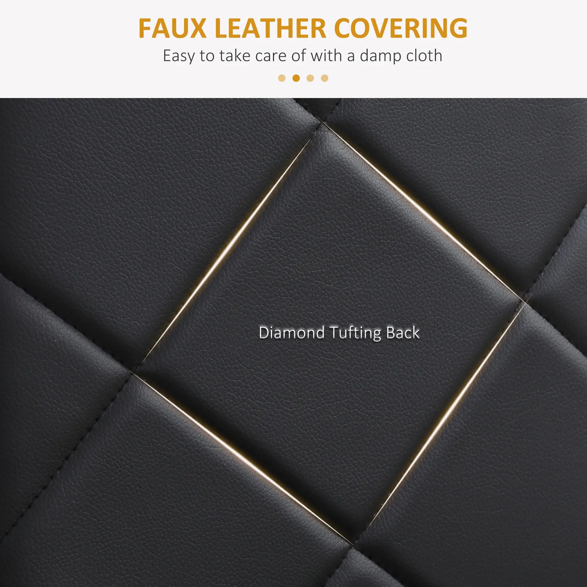 Dining Chairs Set of 4, Modern High Back, Faux Leather, Steel Legs, Black Bar Stools at Gallery Canada