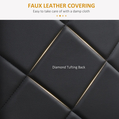 Dining Chairs Set of 4, Modern High Back, Faux Leather, Steel Legs, Black Bar Stools at Gallery Canada