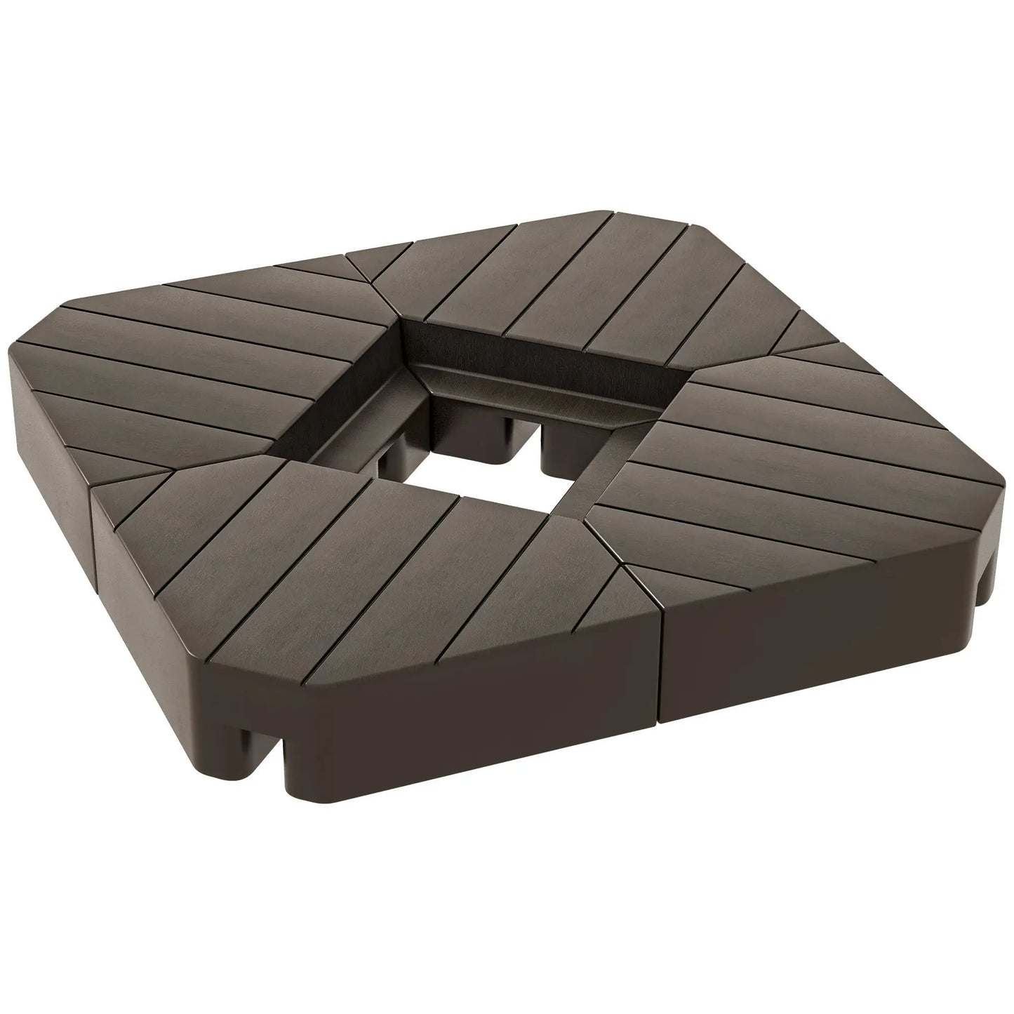 Offset Umbrella Base, 132 lb. Water or 176 lb. Sand, Brown Umbrella Bases Brown at Gallery Canada