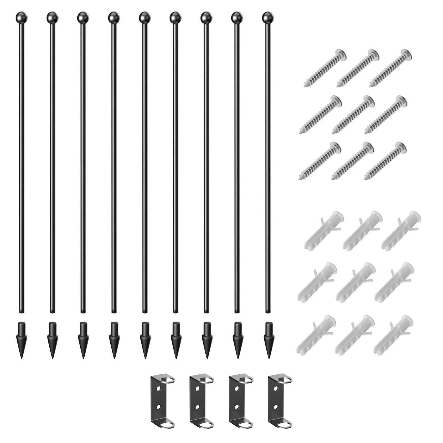 Outdoor Dog Fence, 8 Panels 31.5" Height, Steel Pet Exercise Pen Houses, Kennels & Pens at Gallery Canada