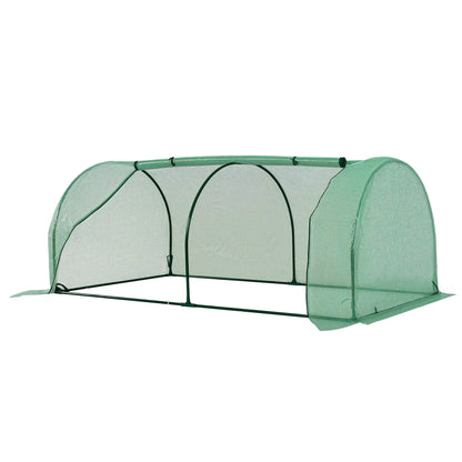 Mini Greenhouse With Zippered Doors, 79" x 39" x 32", Green Mini Greenhouses at Gallery Canada