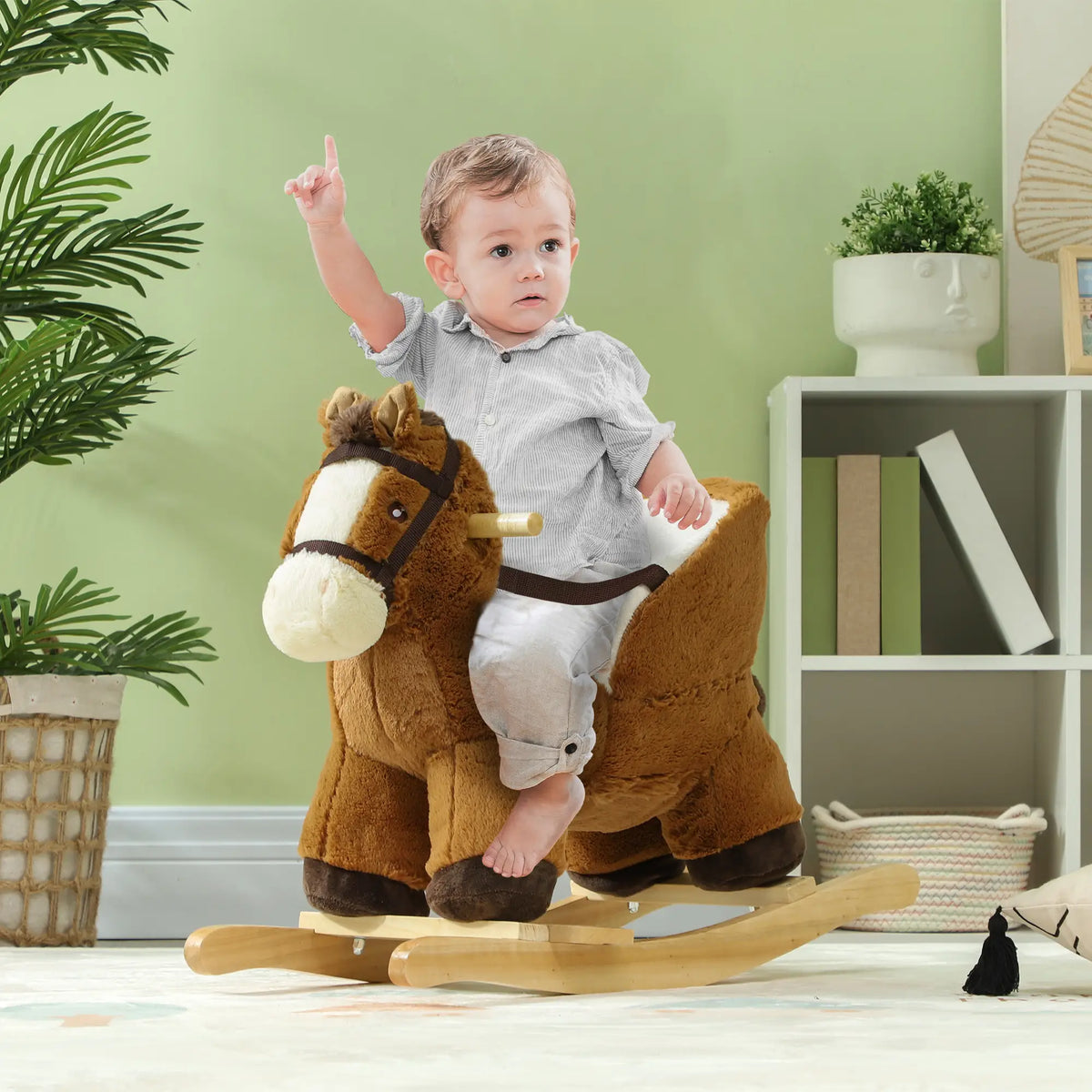 Plush Baby Rocking Horse, Animal Rocker for Toddlers 18-36 Months Rocking Horses at Gallery Canada