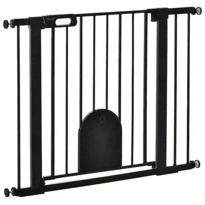 30"-41" Extra Wide Pet Gate, Small Door, 30"H, Black Houses, Kennels & Pens Black at Gallery Canada