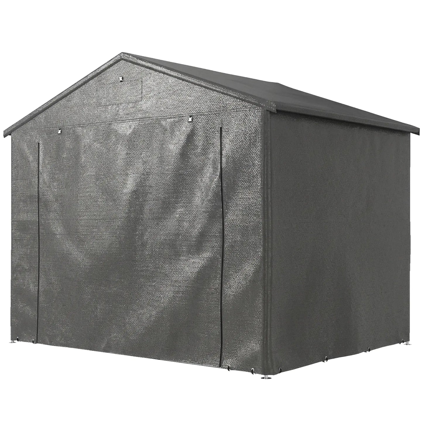 8' x 6' Portable Shed, Waterproof Bike Tent, Dark Grey Sheds Dark Grey at Gallery Canada