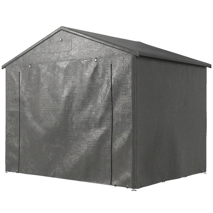 8' x 6' Portable Shed, Waterproof Bike Tent, Dark Grey Sheds Dark Grey at Gallery Canada