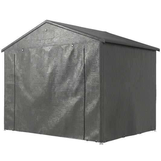 8' x 6' Portable Shed, Waterproof Bike Tent, Dark Grey Sheds Dark Grey at Gallery Canada