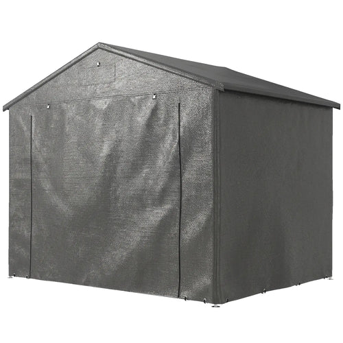 8' x 6' Portable Shed, Waterproof Bike Tent, Dark Grey