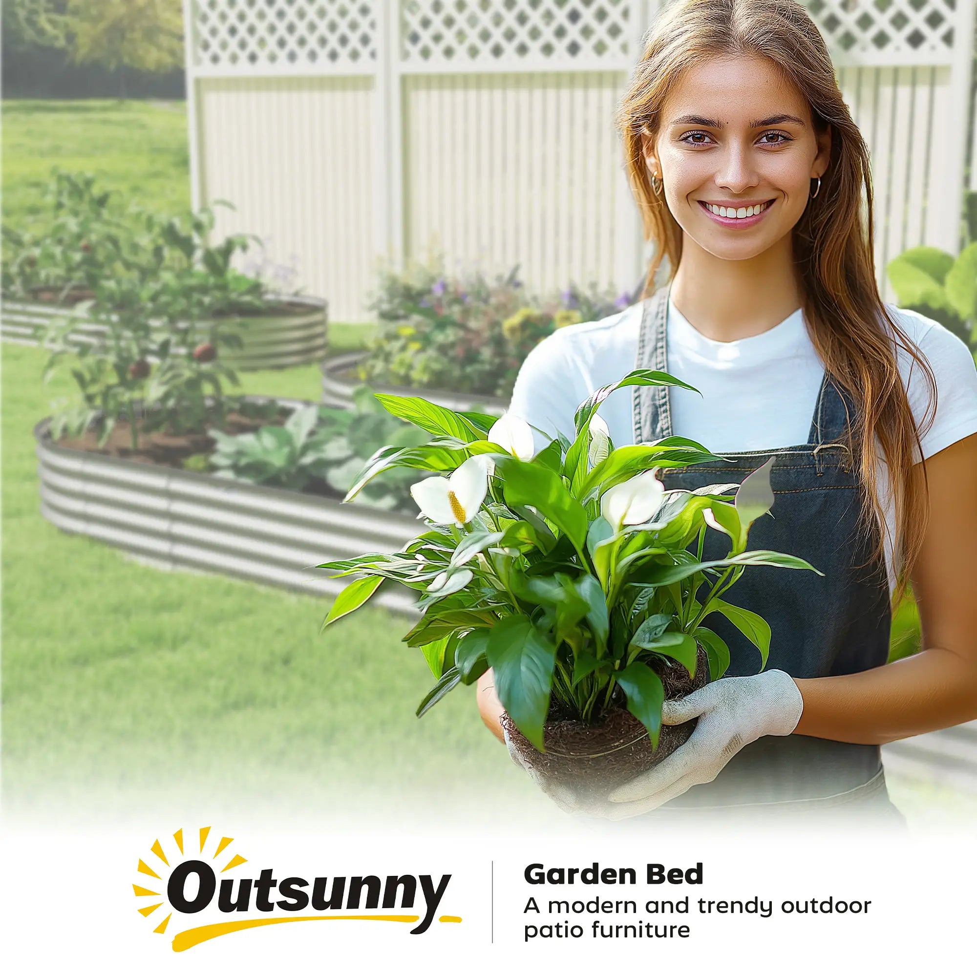 7' x 3' x 1' Galvanized Raised Garden Bed, Outdoor Planter Box, Silver Raised Garden Beds at Gallery Canada