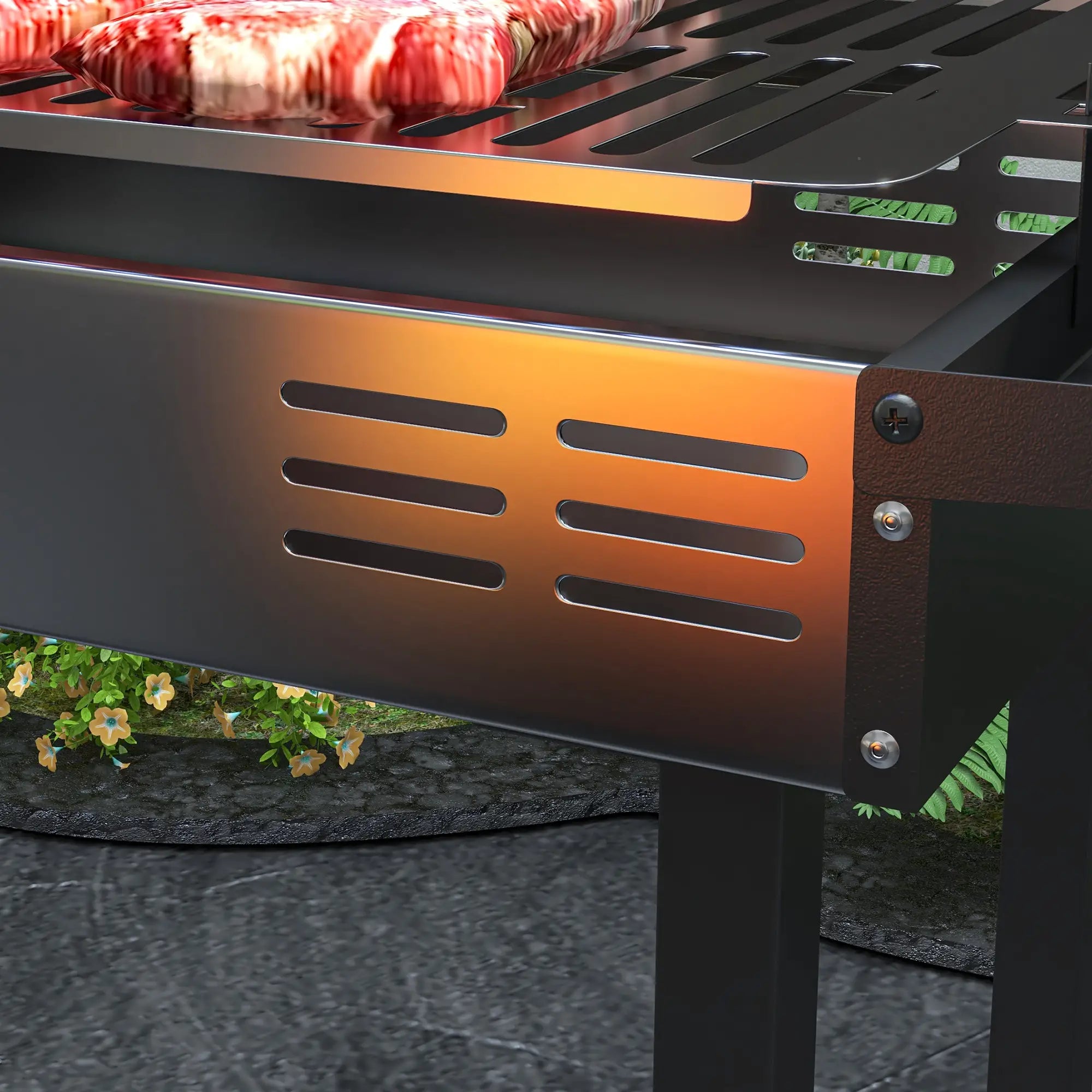 Charcoal Rotisserie Grill, 3-Level Grate, Storage Shelves, Stainless Steel Charcoal BBQ Grils at Gallery Canada