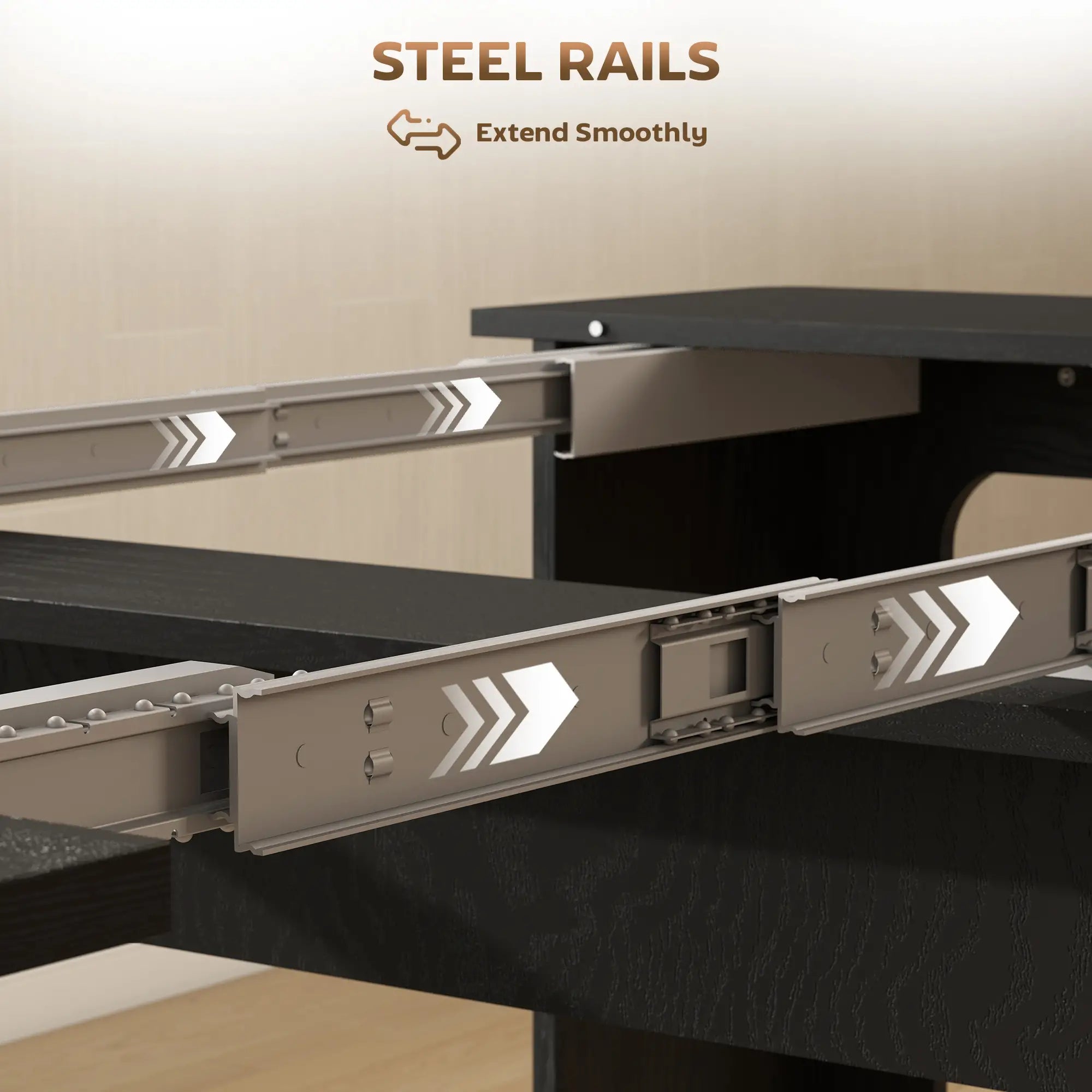 Extendable Dining Table, Expandable Kitchen Table, Seats 6, Distressed, Black Dining Tables at Gallery Canada