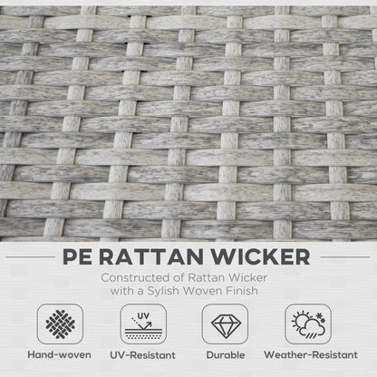 7pc Garden Wicker Sectional Set, Tea Table, Patio Rattan Sofa, Grey Patio Furniture Sets at Gallery Canada