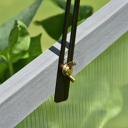 39" x 26" x 16" Wooden Cold Frame, Tilted Top Cover, Polycarbonate Planter Box, Grey Greenhouses at Gallery Canada