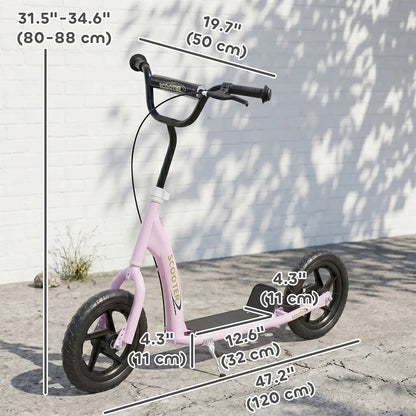 Kids Scooter Bike, 12'' Tire, for 5-12 Year Old, Pink Scooters at Gallery Canada