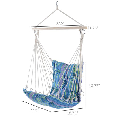 Portable Hanging Woven Hammock, Swing Chair, Outdoor Camping, Blue Hammock Swings at Gallery Canada