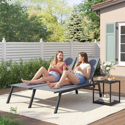 Chaise Lounge Chair For 2 Person, 5-Position Adjustable With Wheels Lounger Chairs at Gallery Canada