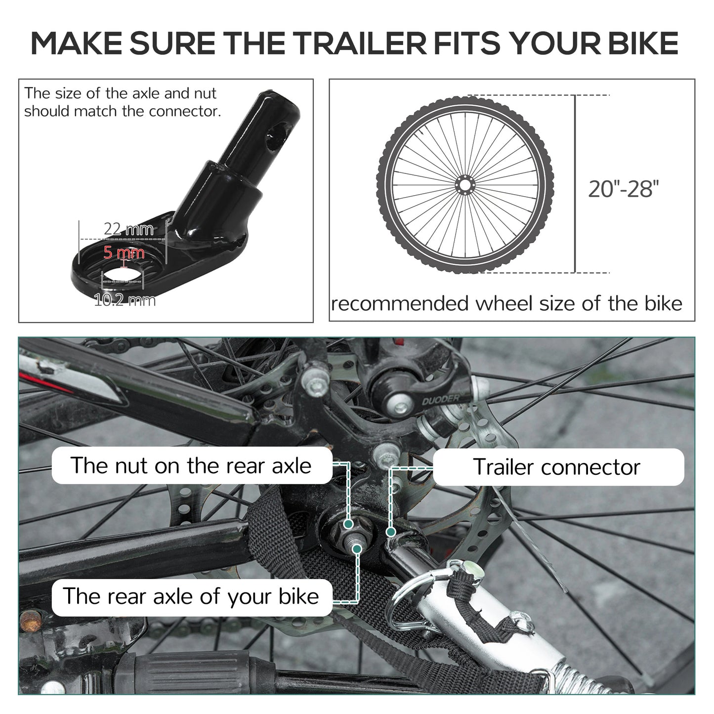 Foldable Bike Cargo Trailer, 16" Wheels, Removable Cover, Black and Grey Bike Cargo Trailers at Gallery Canada
