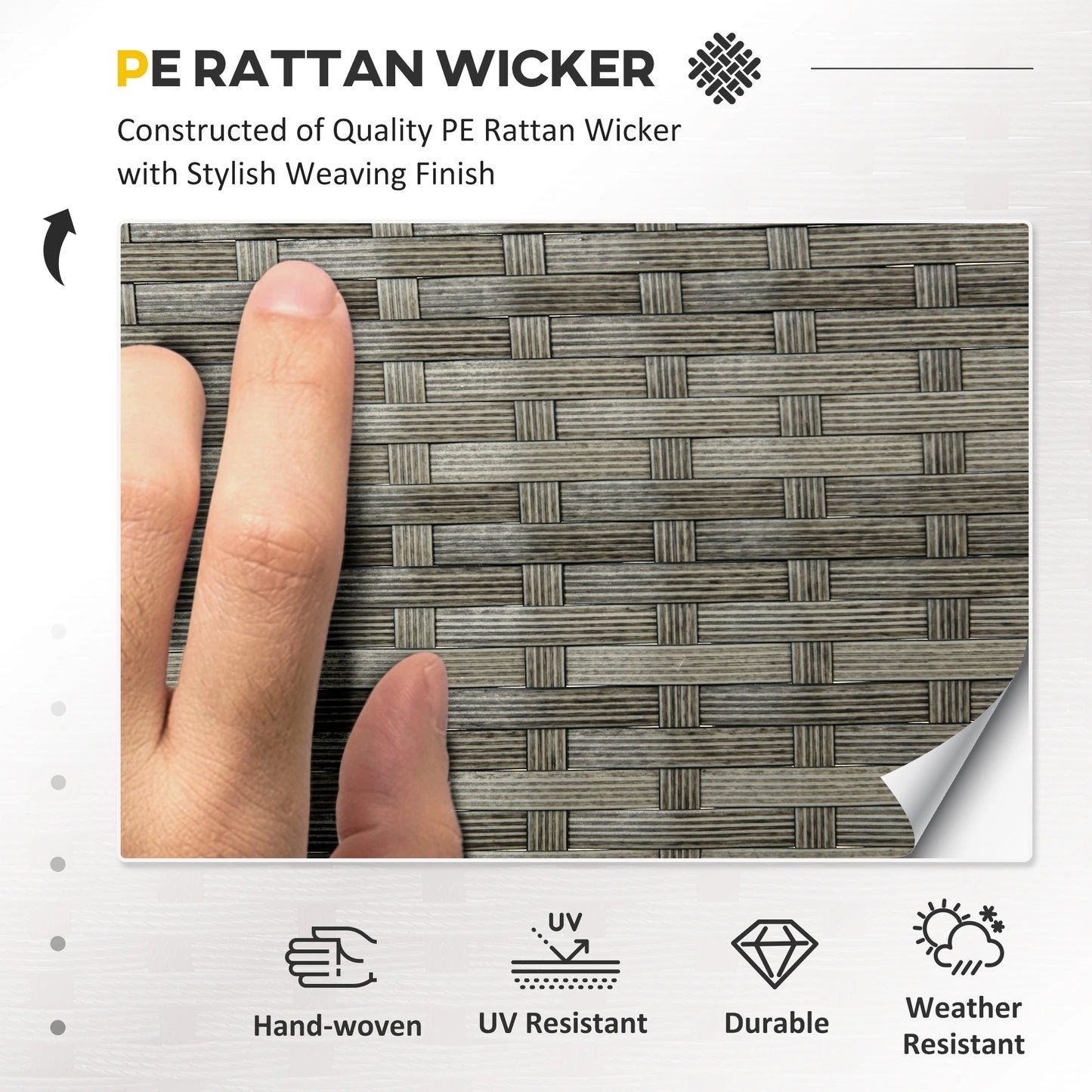 5-Piece Wicker Patio Set, Dining Table, Ottomans, Navy Blue Patio Furniture Sets at Gallery Canada