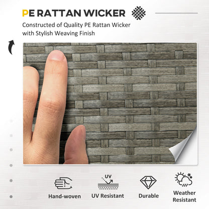 5-Piece Wicker Patio Set, Dining Table, Ottomans, Navy Blue Patio Furniture Sets at Gallery Canada