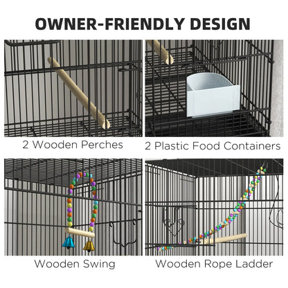 65" Birdcage for Canaries, Lovebirds, Finches, Black Bird Cages at Gallery Canada