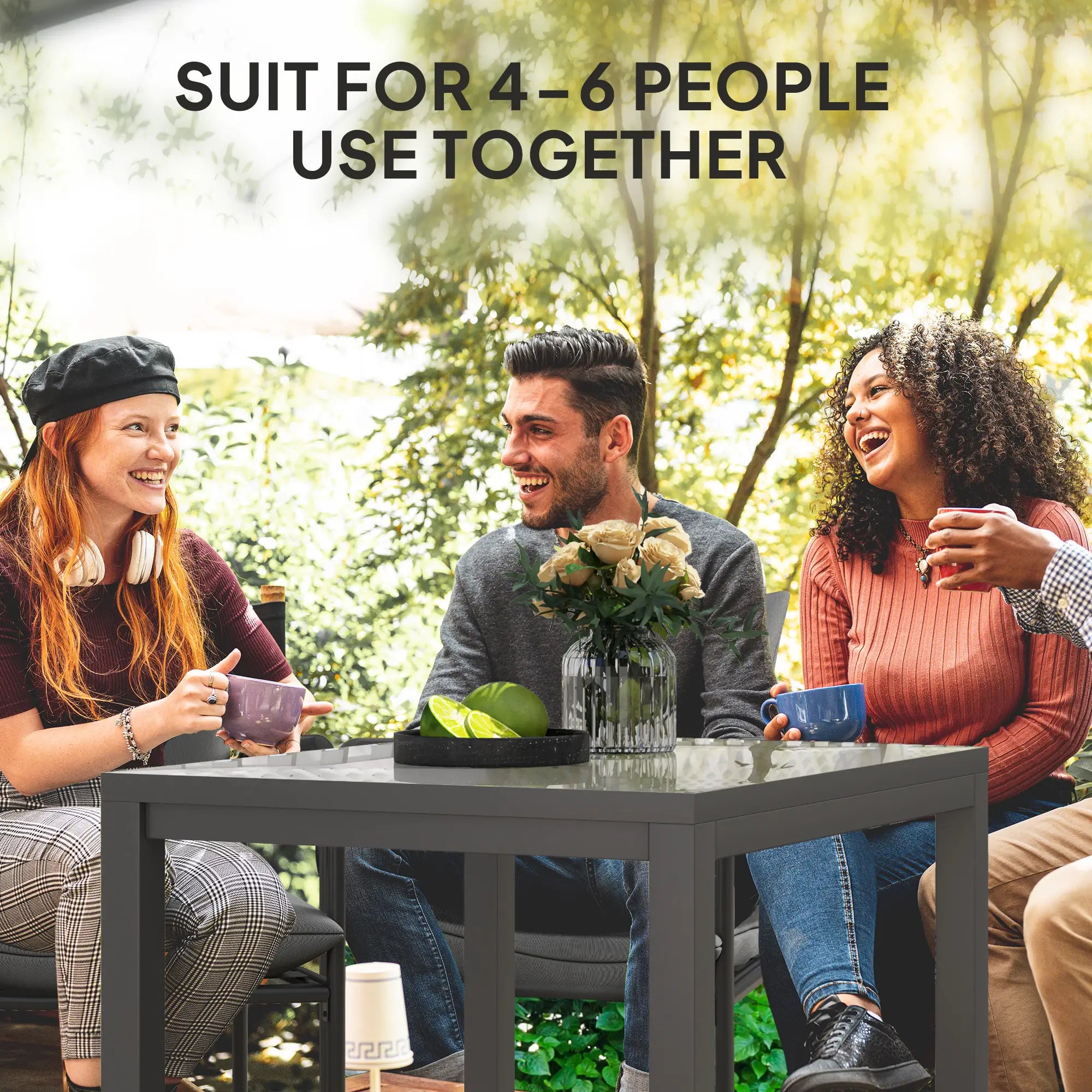 Adjustable Outdoor Dining Table, 33.5