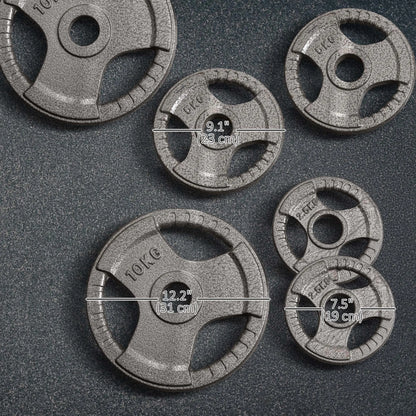 6 PCS Weight Plates, Grip Plate Set, Strength Training, 77 Lbs Dumbbells & Barbells at Gallery Canada