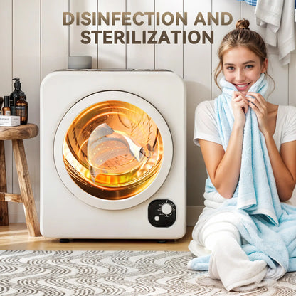 Compact Laundry Dryer, 1300W Portable, Stainless Steel Tub, White Dryer Machines at Gallery Canada