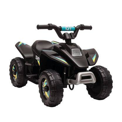 Kids Ride on ATV, 6V Battery Powered, for 18-36 Months, Black