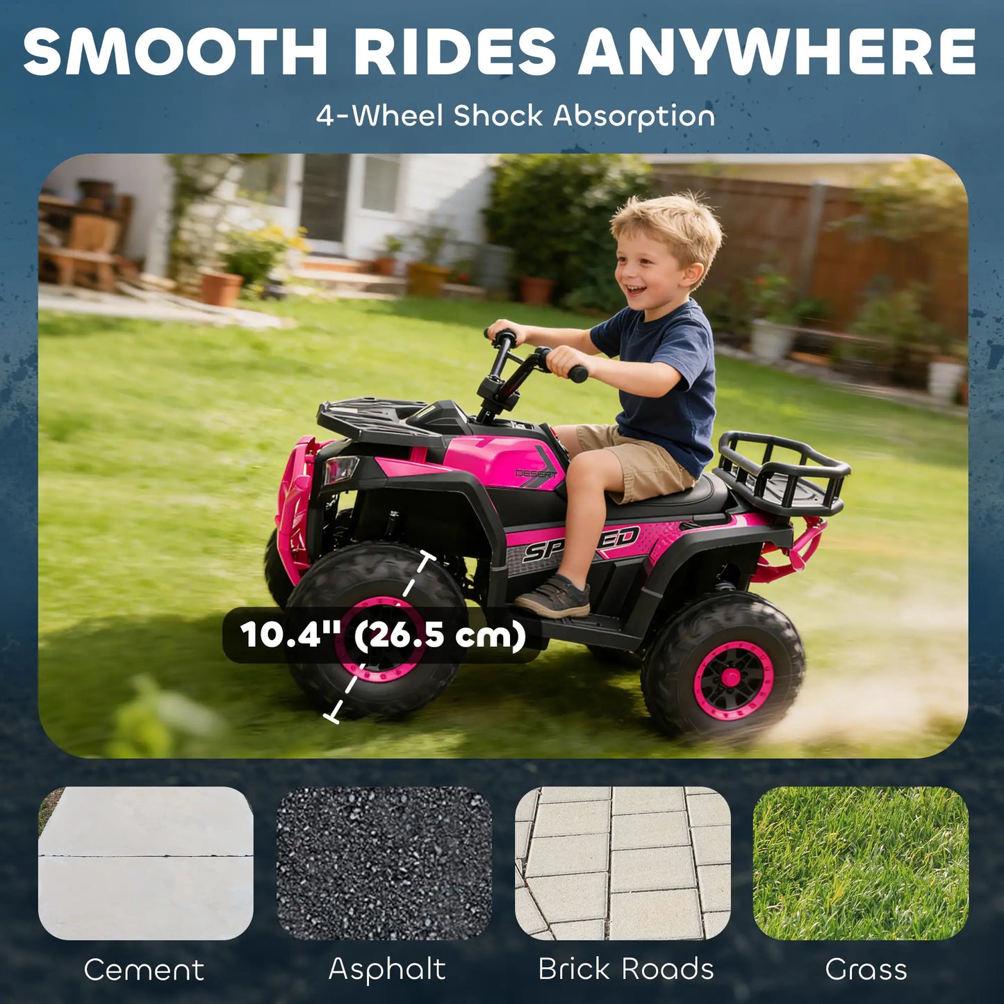 Kids ATV, 12V Electric Ride-On Toy, Spring Suspension, Pink Electric Ride On Toys at Gallery Canada