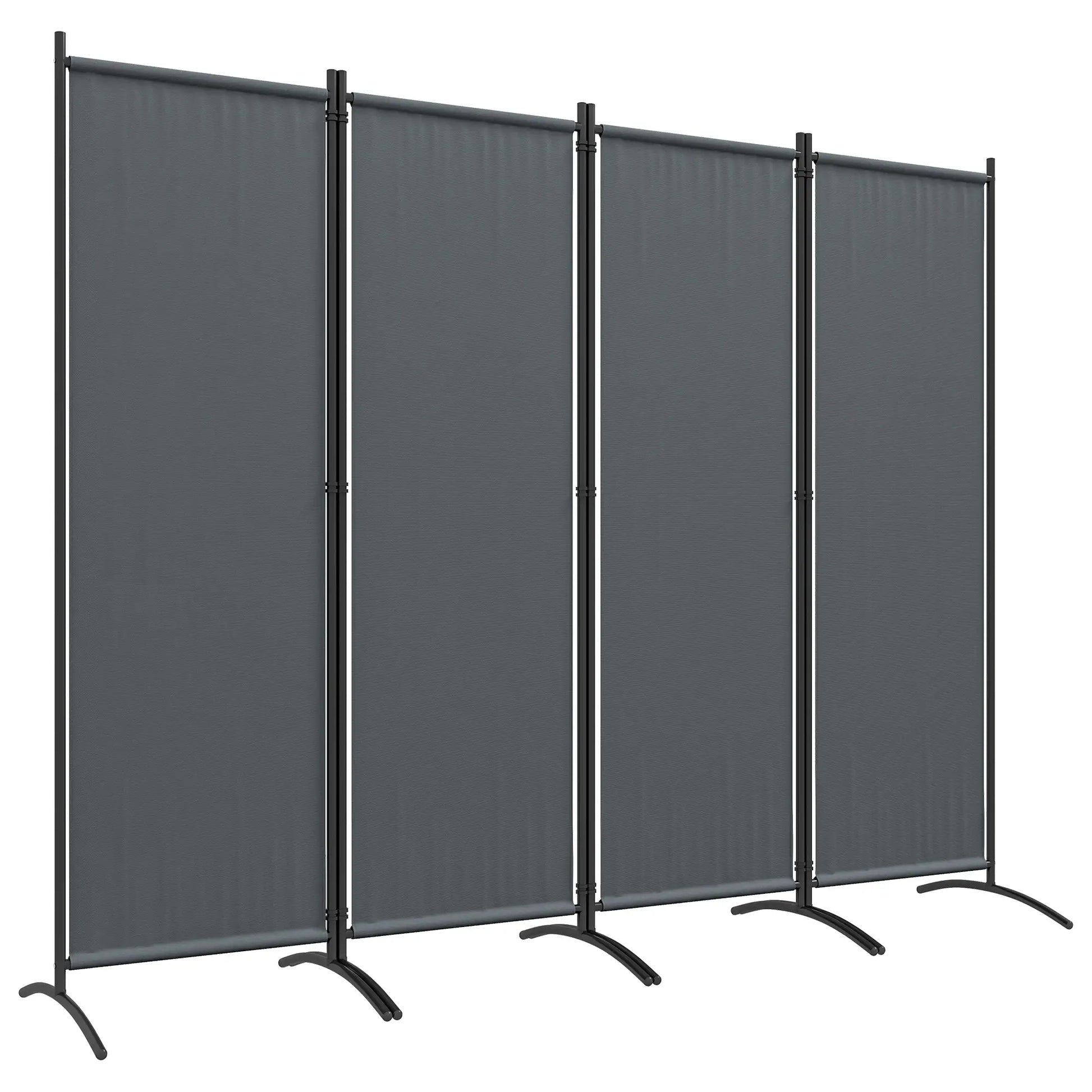 Folding Room Divider, Privacy Screen, 5.6FT Tall, Dark Grey Side Awnings at Gallery Canada