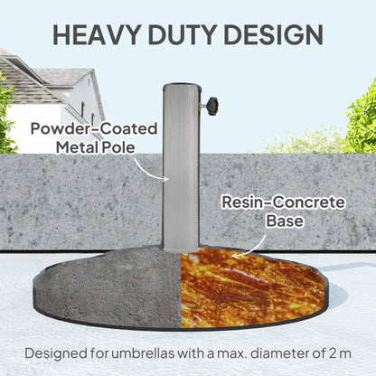26 lbs Resin Round Patio Umbrella Base, Outdoor Stand For Lawn, Poolside Umbrella Bases at Gallery Canada
