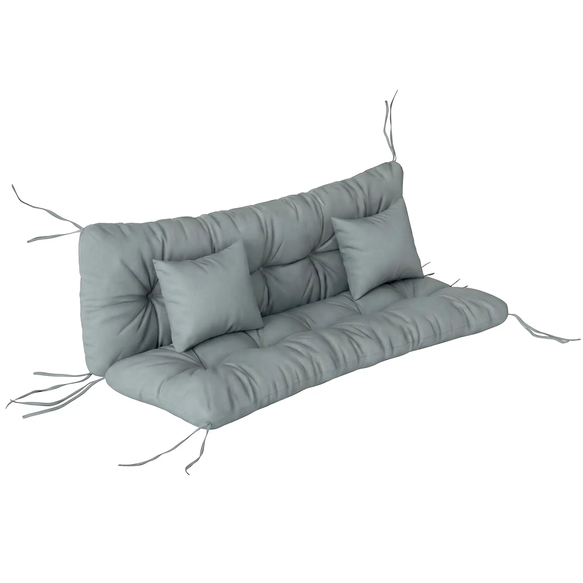 4-Piece Patio Chair Cushion Set, With Ties, Light Grey Patio Chair Cushions at Gallery Canada