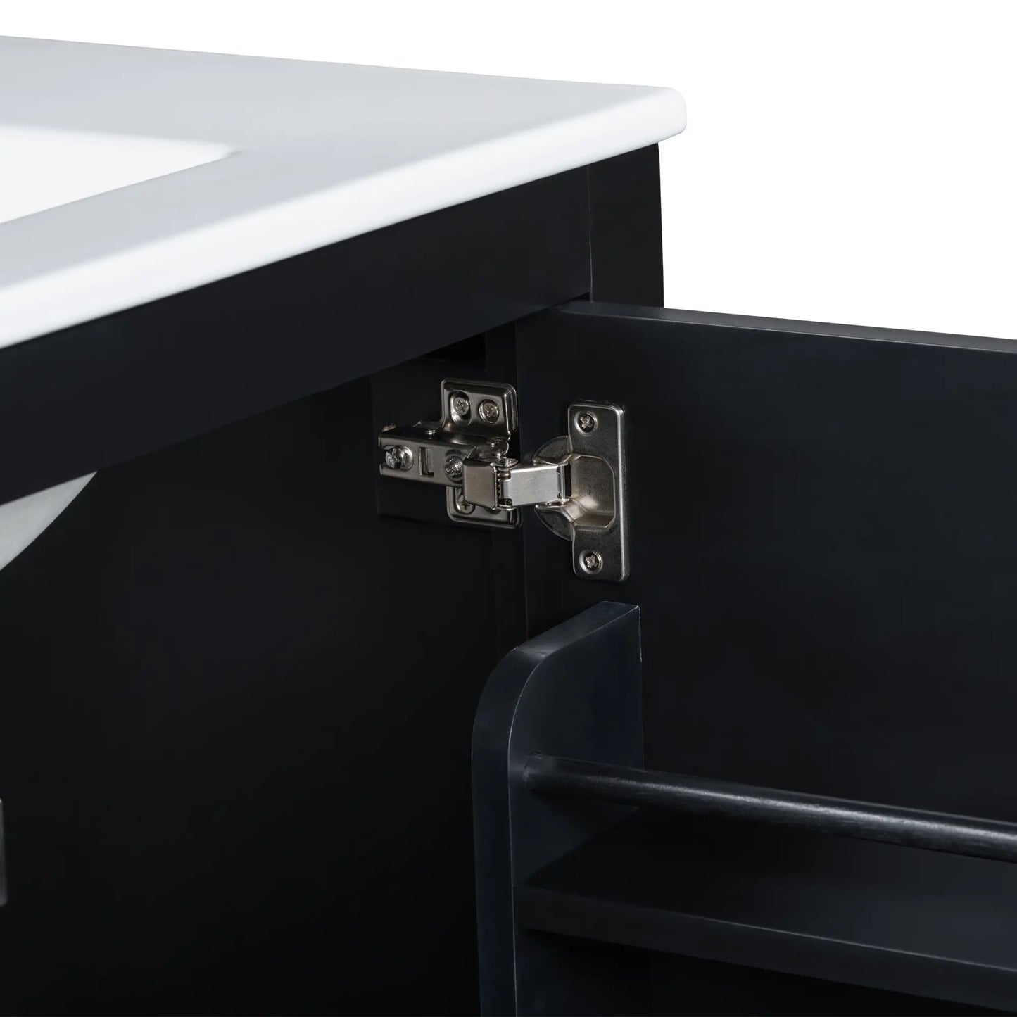30" Bathroom Vanity, Single Undermount Sink, Soft-Close Doors, Black+White Sink Cabinets at Gallery Canada