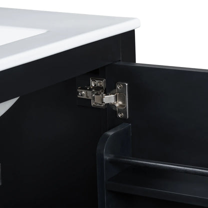 30" Bathroom Vanity, Single Undermount Sink, Soft-Close Doors, Black+White Sink Cabinets at Gallery Canada