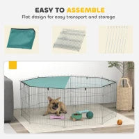 Enclos pour animaux de compagnie pliable avec couvercle supérieur, enclos pour chien portable et robuste