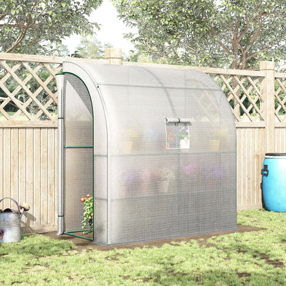 7' x 3' x 7' Walk-In Greenhouse, Roll-Up Mesh Windows, Zipper Door, White Walk In Greenhouses at Gallery Canada