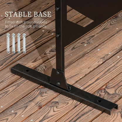 Metal Outdoor Privacy Screen, 48" x 78" H, Freestanding Garden Panel, Banana Leaf Side Awnings at Gallery Canada