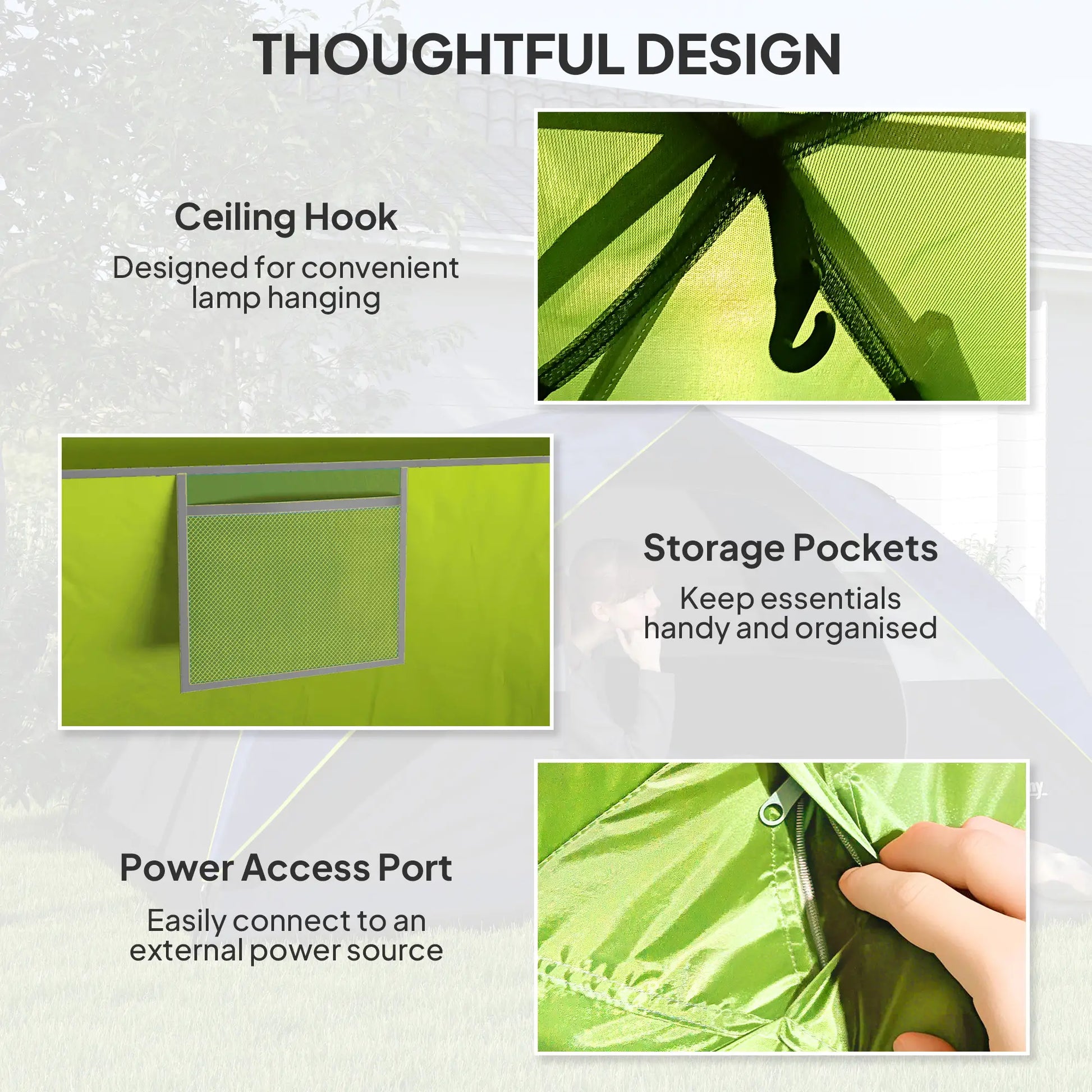 Pop Up Camping Tent, 3-4 Person, Waterproof Dome Tent, Mesh Window Camping Tents at Gallery Canada