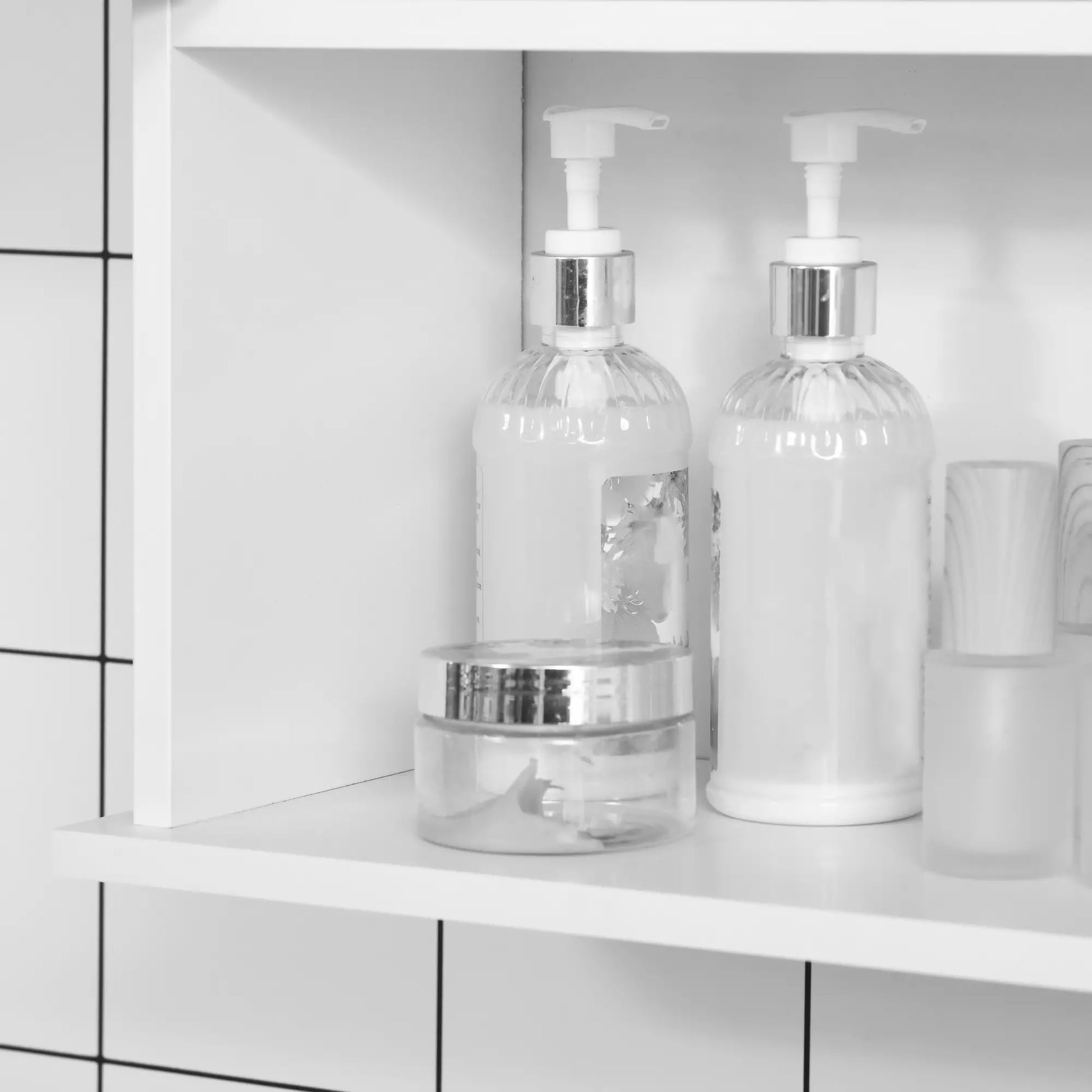 Wall Mount Bathroom Cabinet, 2 Door Storage Organizer with Shelf, White Wall Mounted Cabinets at Gallery Canada