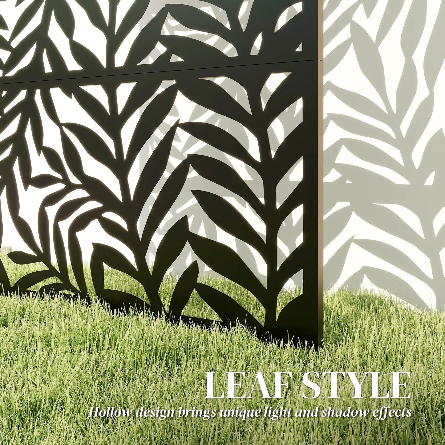 Metal Outdoor Privacy Screen, 72" x 38", Black Side Awnings at Gallery Canada