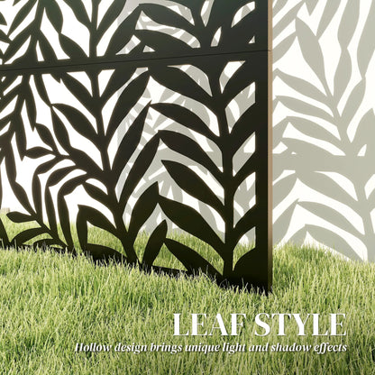 Metal Outdoor Privacy Screen, 72" x 38", Black Side Awnings at Gallery Canada