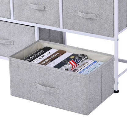 Linen Drawer Cabinet, 5 Removable Drawers, Metal Frame, Adjustable Feet, Grey Storage Cabinets at Gallery Canada