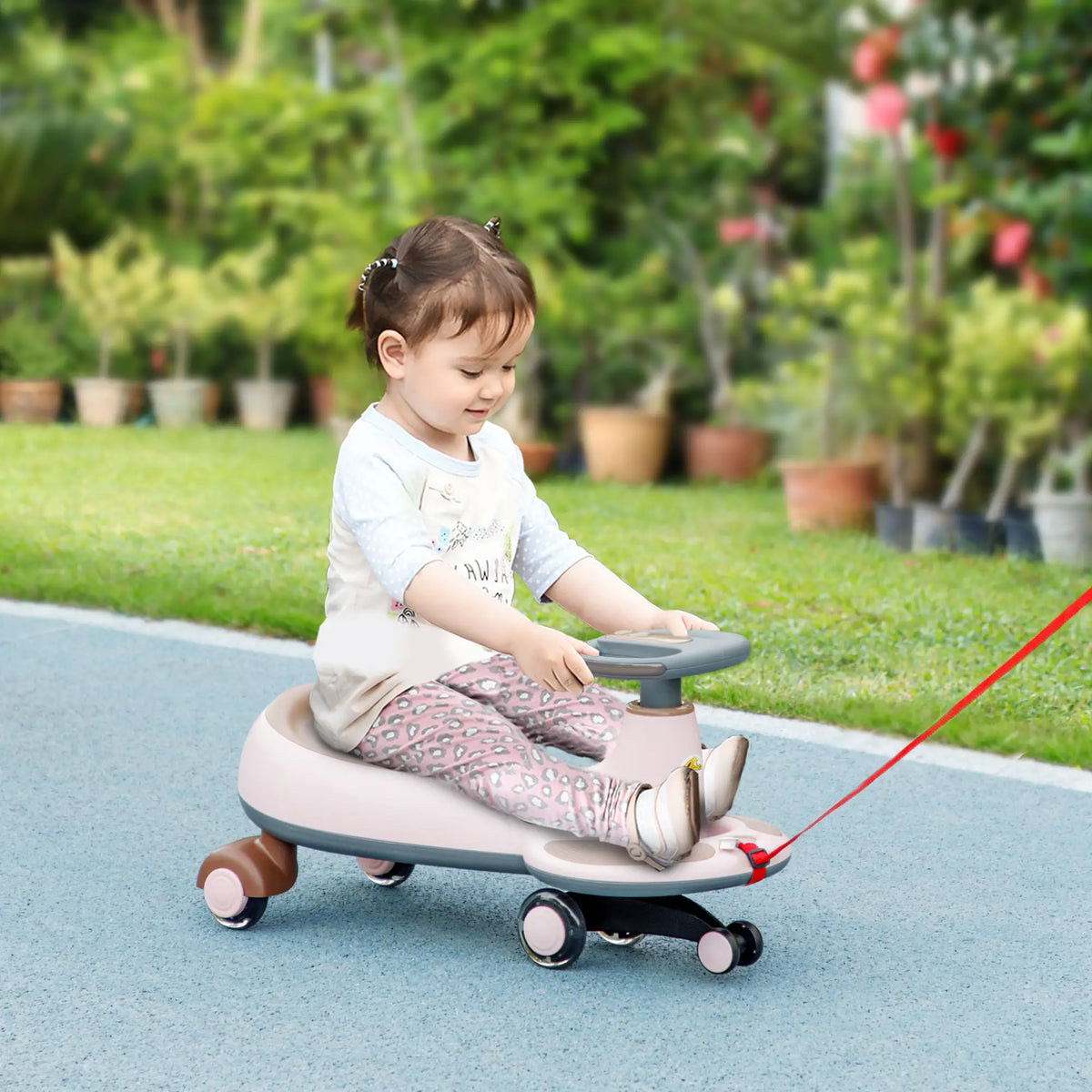 Kids Wiggle Car With Parent Rope, Music, Light, Pink Riding & Rocking Toys at Gallery Canada