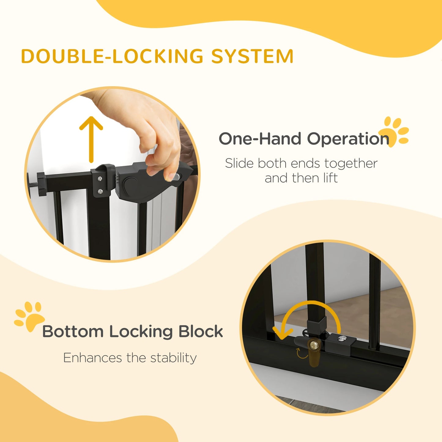 36" Indoor Dog Gate for Doorways, House, Stairs, Black Houses, Kennels & Pens at Gallery Canada