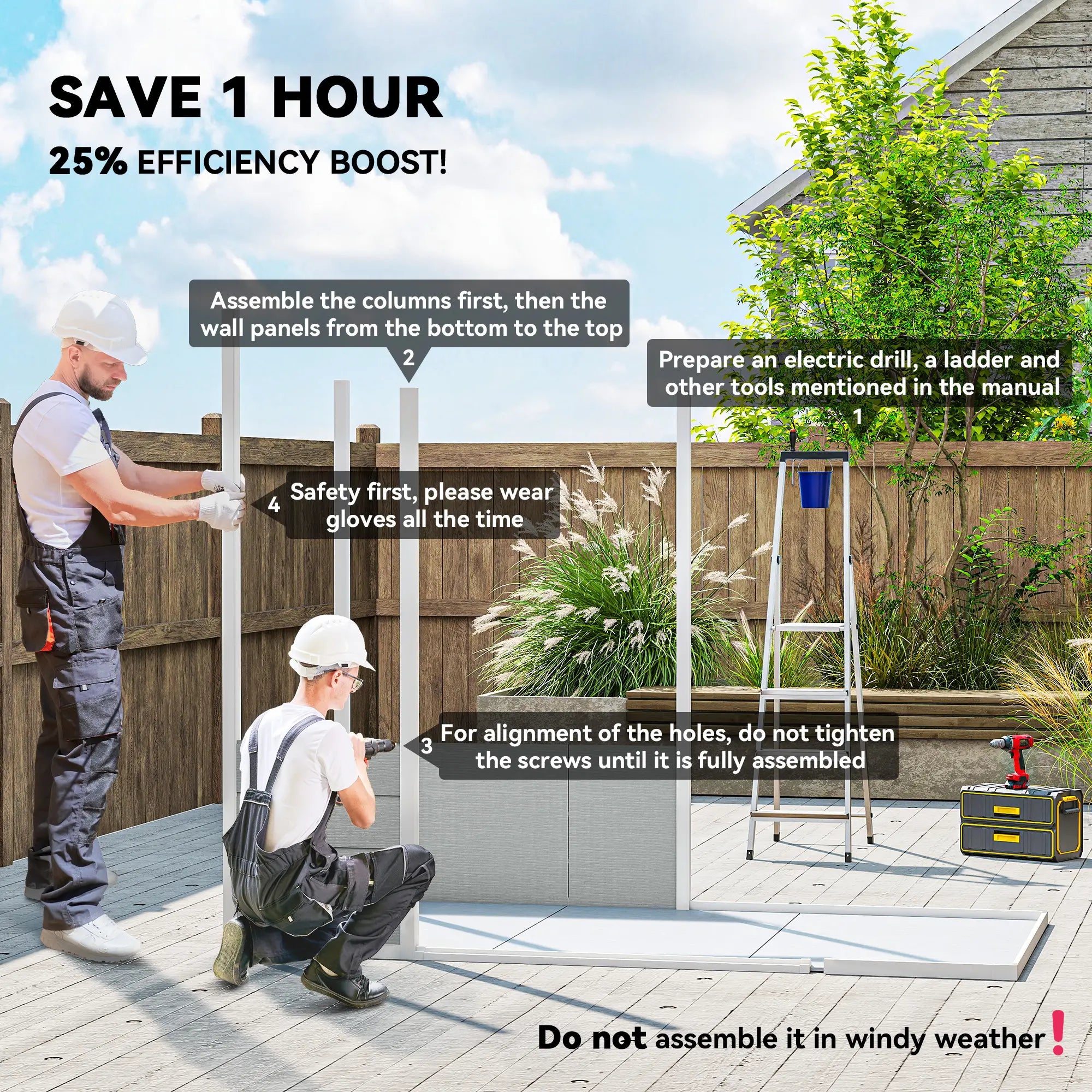 8' x 4' Resin Outdoor Storage Shed, Window, Lockable Doors, Light Grey Sheds at Gallery Canada