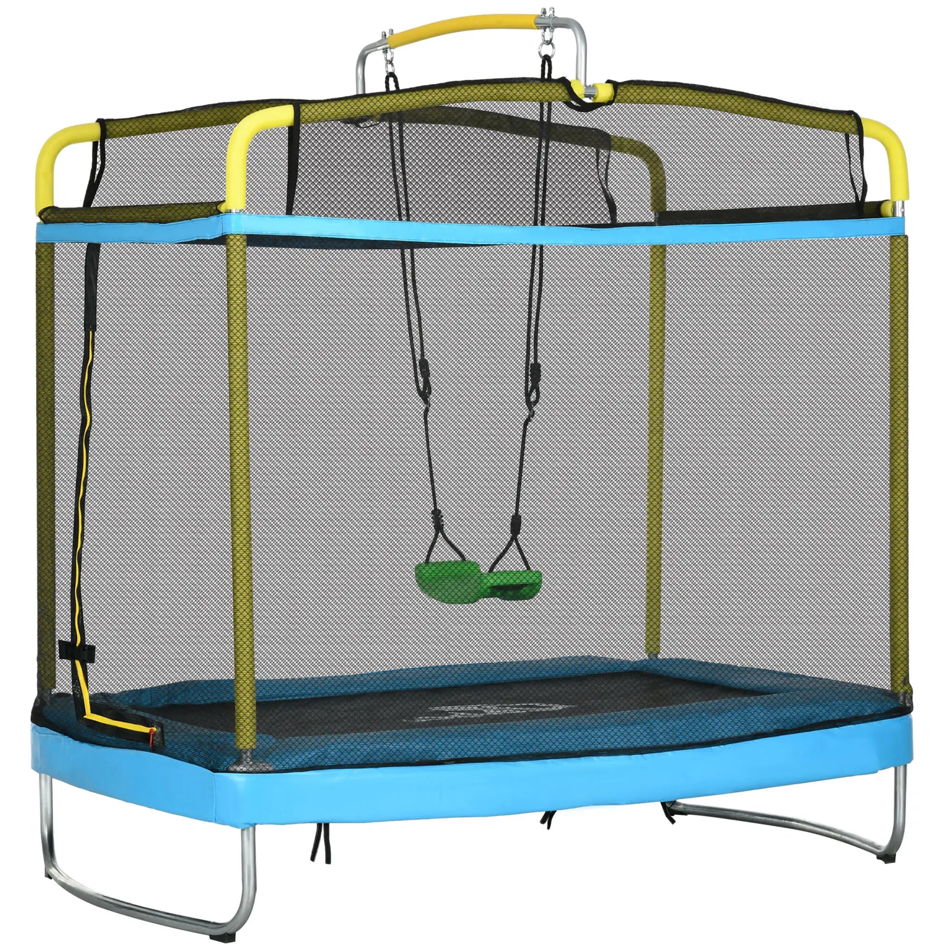 6.9FT Kids Trampoline, Safety Net, Gymnastics Bar, Swing, Indoor/Outdoor Trampolines at Gallery Canada