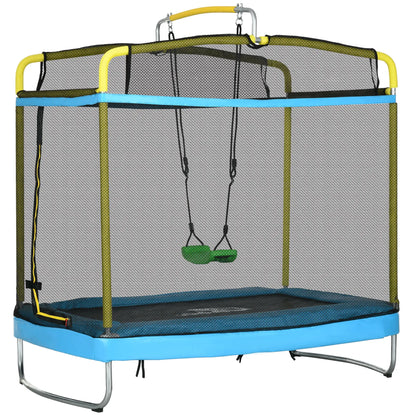 6.9FT Kids Trampoline, Safety Net, Gymnastics Bar, Swing, Indoor/Outdoor Trampolines at Gallery Canada