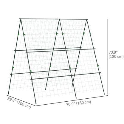 Metal Cucumber Trellis With Netting, A Frame Tomato Support, Green Plant Stands at Gallery Canada
